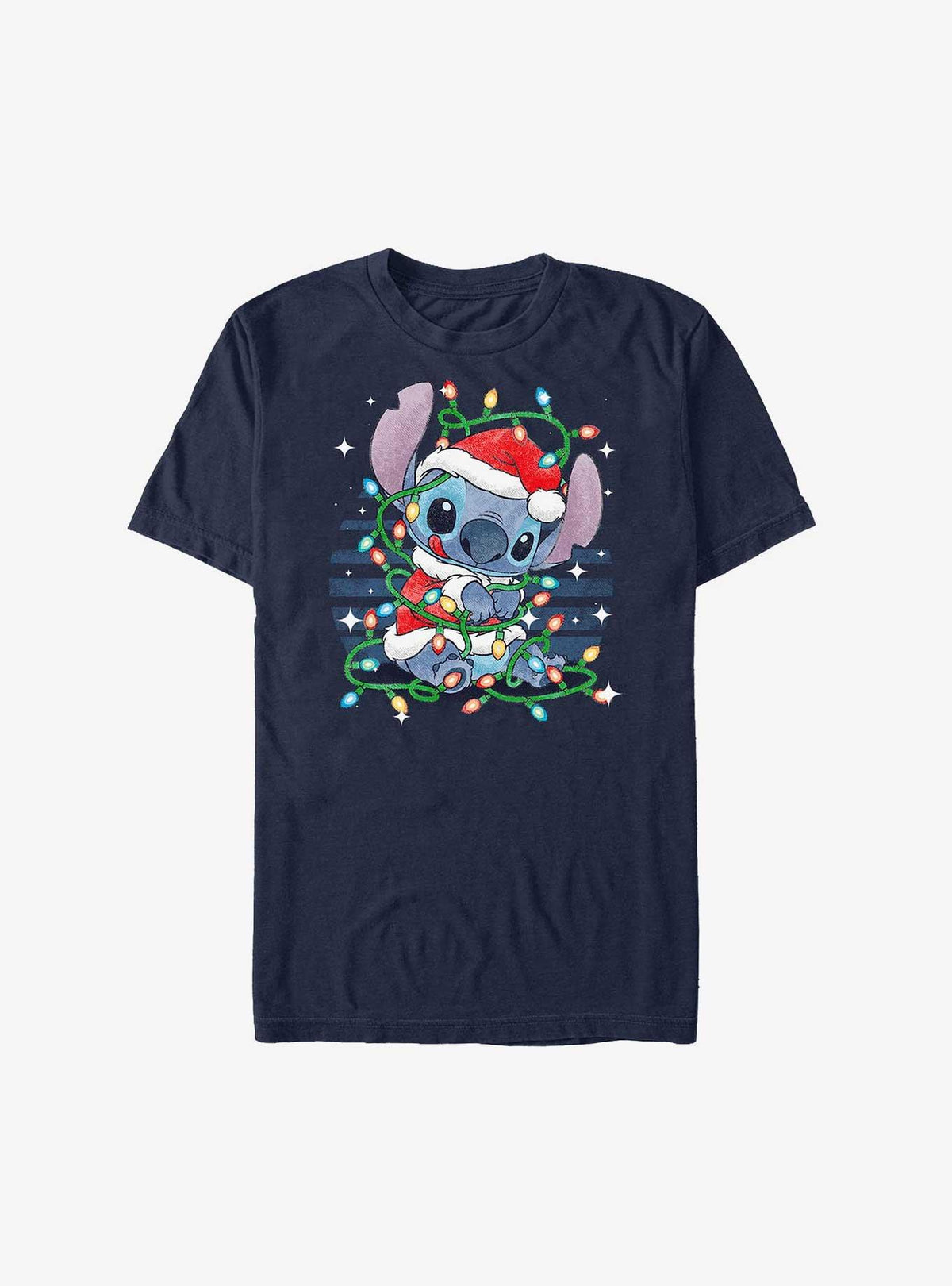 island alien duo Santa cute blue alien Christmas Lights Extra Soft T-Shirt