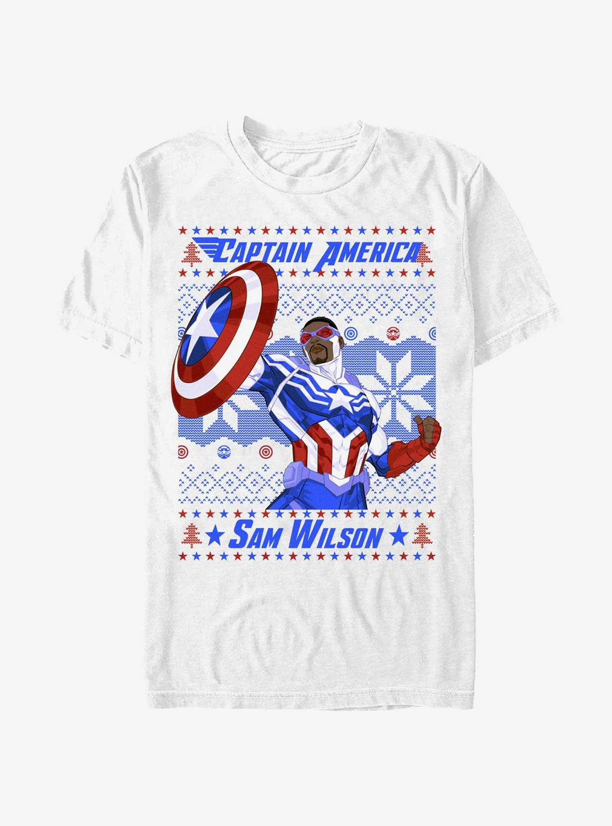 Captain America Sam Wilson Ugly Christmas T-Shirt
