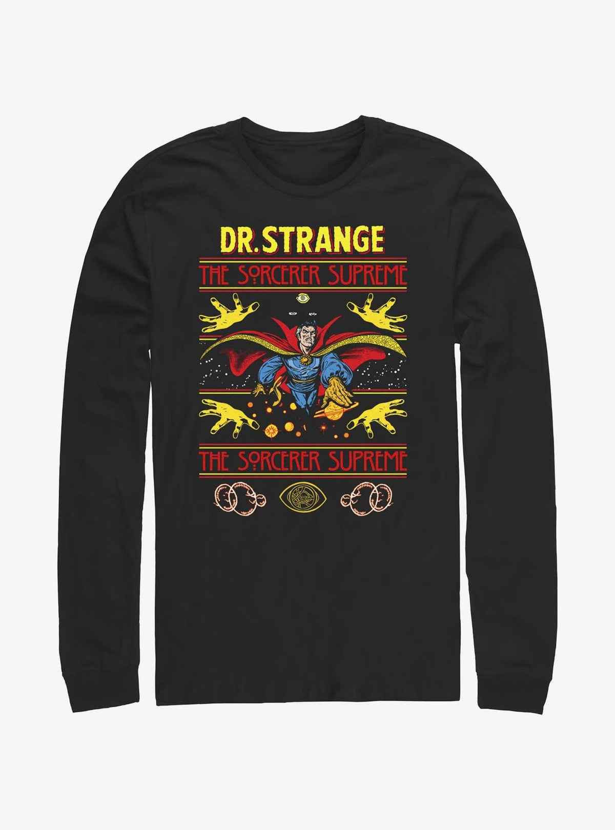 Doctor Strange Sorcerer Supreme Ugly Christmas Long-Sleeve T-Shirt