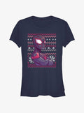 web hero Miles Morales Ugly Christmas Girls T-Shirt
