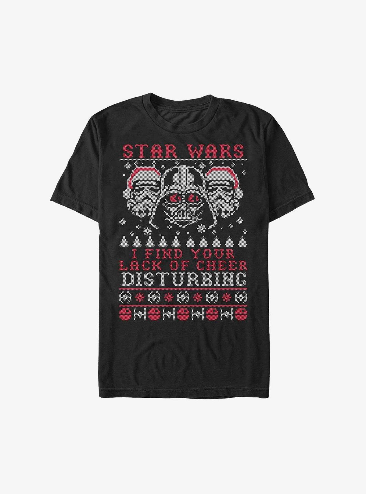 space adventure Darth Vader Troopers Cheer Ugly Christmas T-Shirt 2