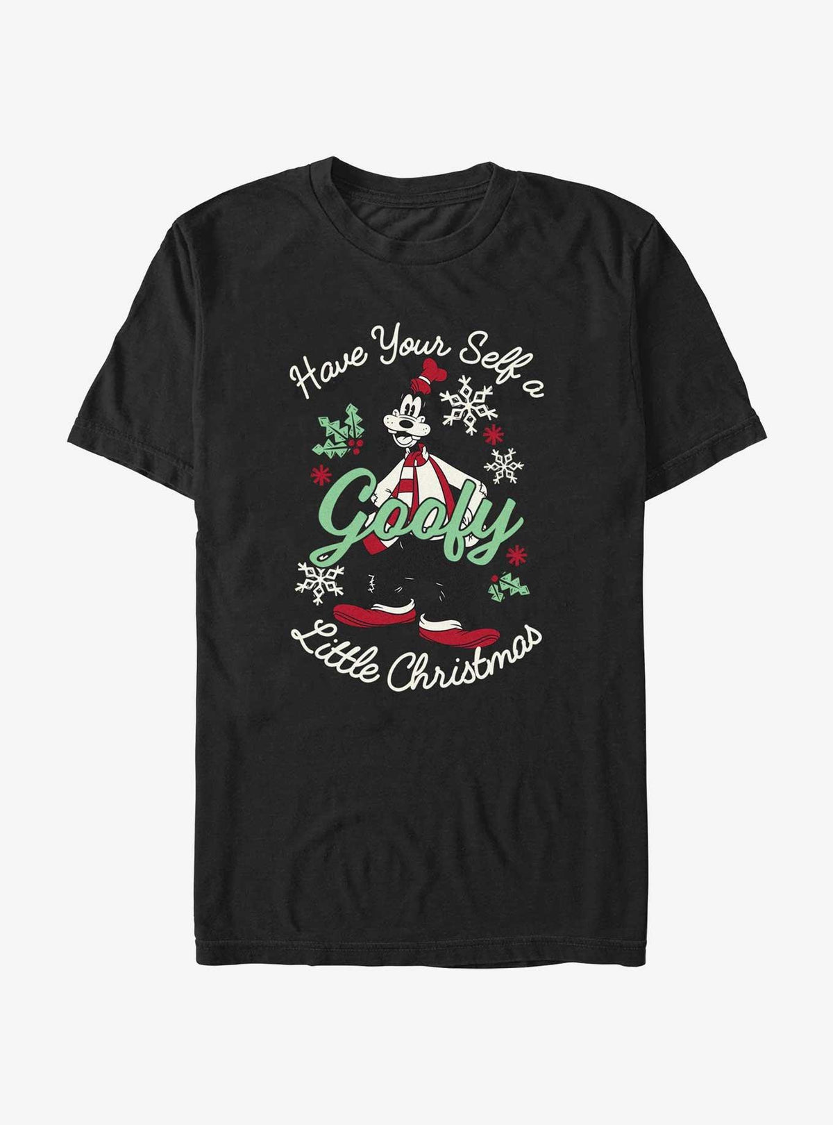 Goofy Little Christmas Black T-Shirt