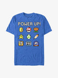 Nintendo retro platform gamer Power Up Icons T-Shirt