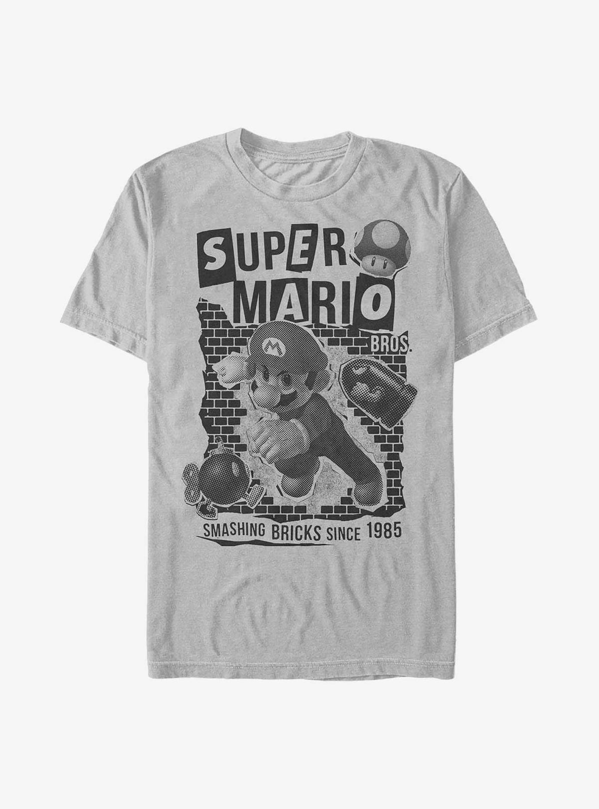 Nintendo retro platform gamer Smashing Bricks Since 1985 T-Shirt