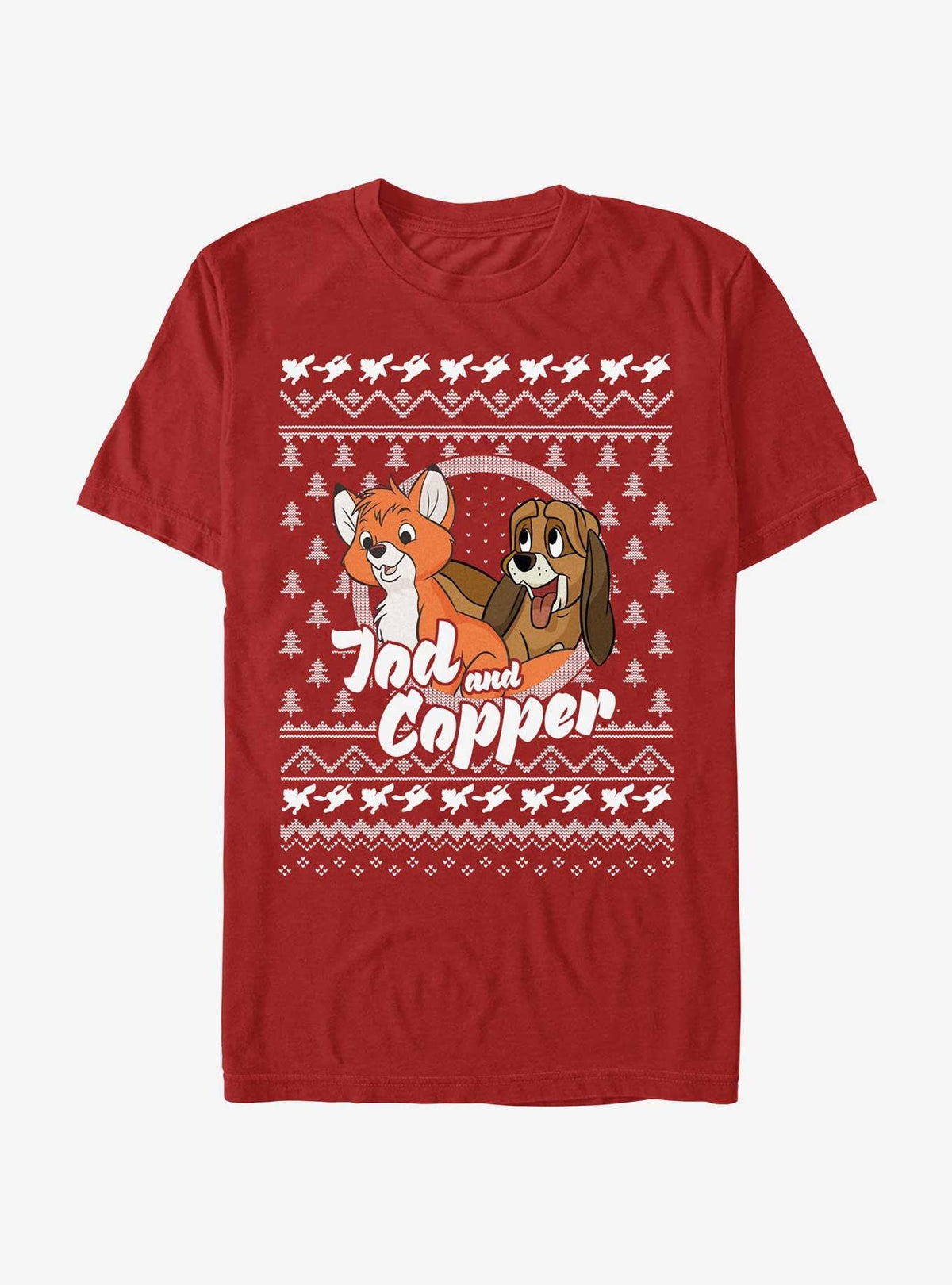 The Fox and the Hound Tod and Copper Ugly Christmas T-Shirt
