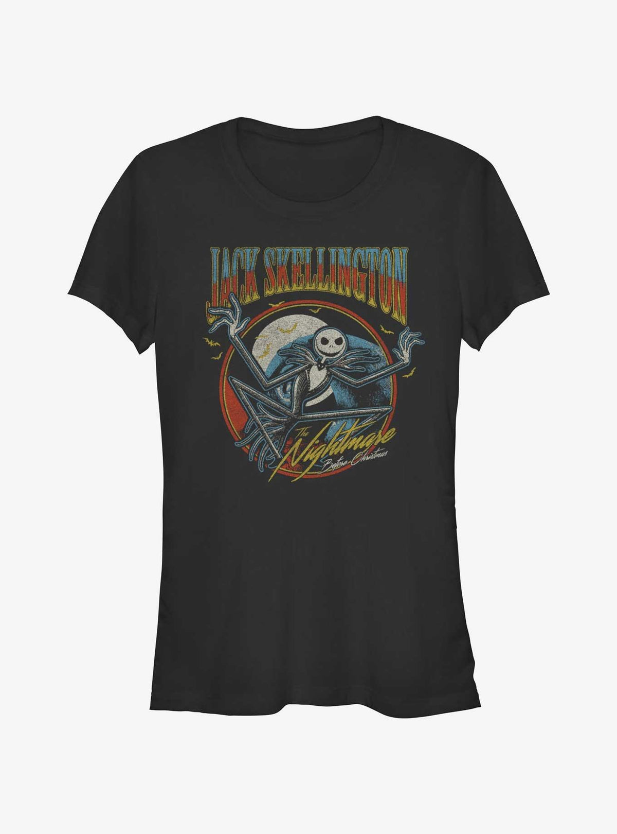 spooky holiday Jack Skellington Badge Girls T-Shirt