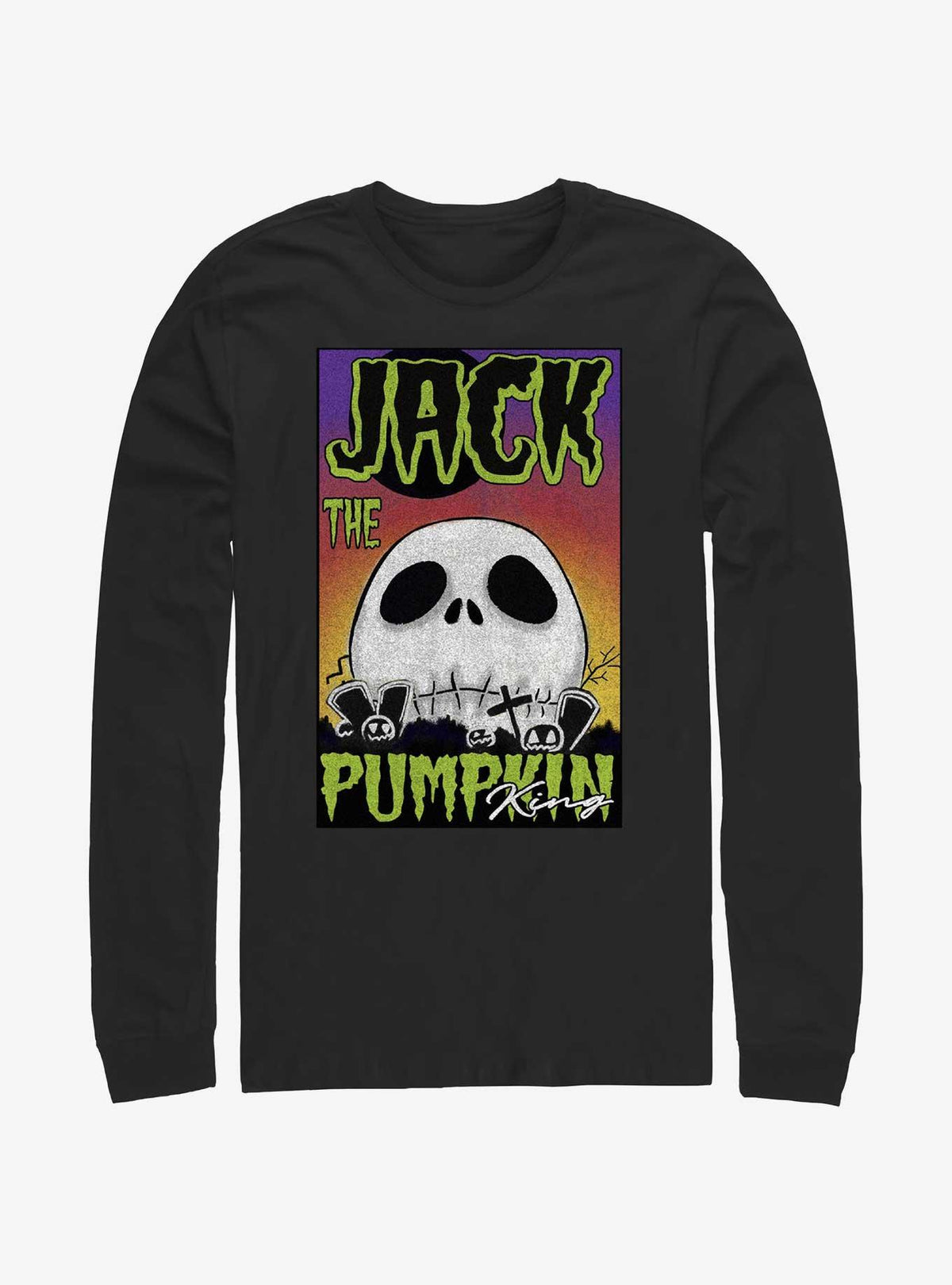 spooky holiday Jack The Pumpkin King Skull Poster Long-Sleeve T-Shirt