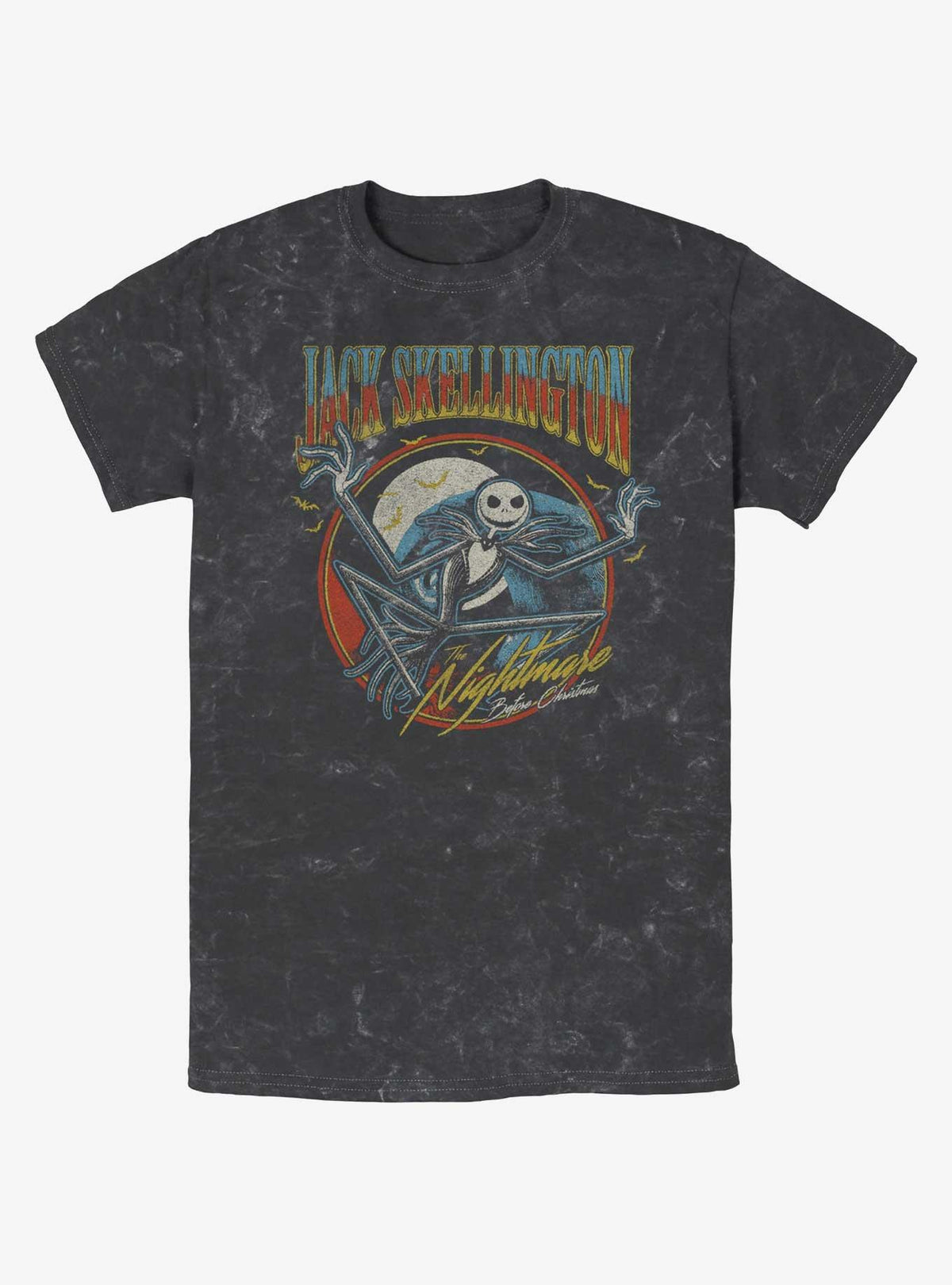 spooky holiday Jack Skellington Badge Mineral Wash T-Shirt