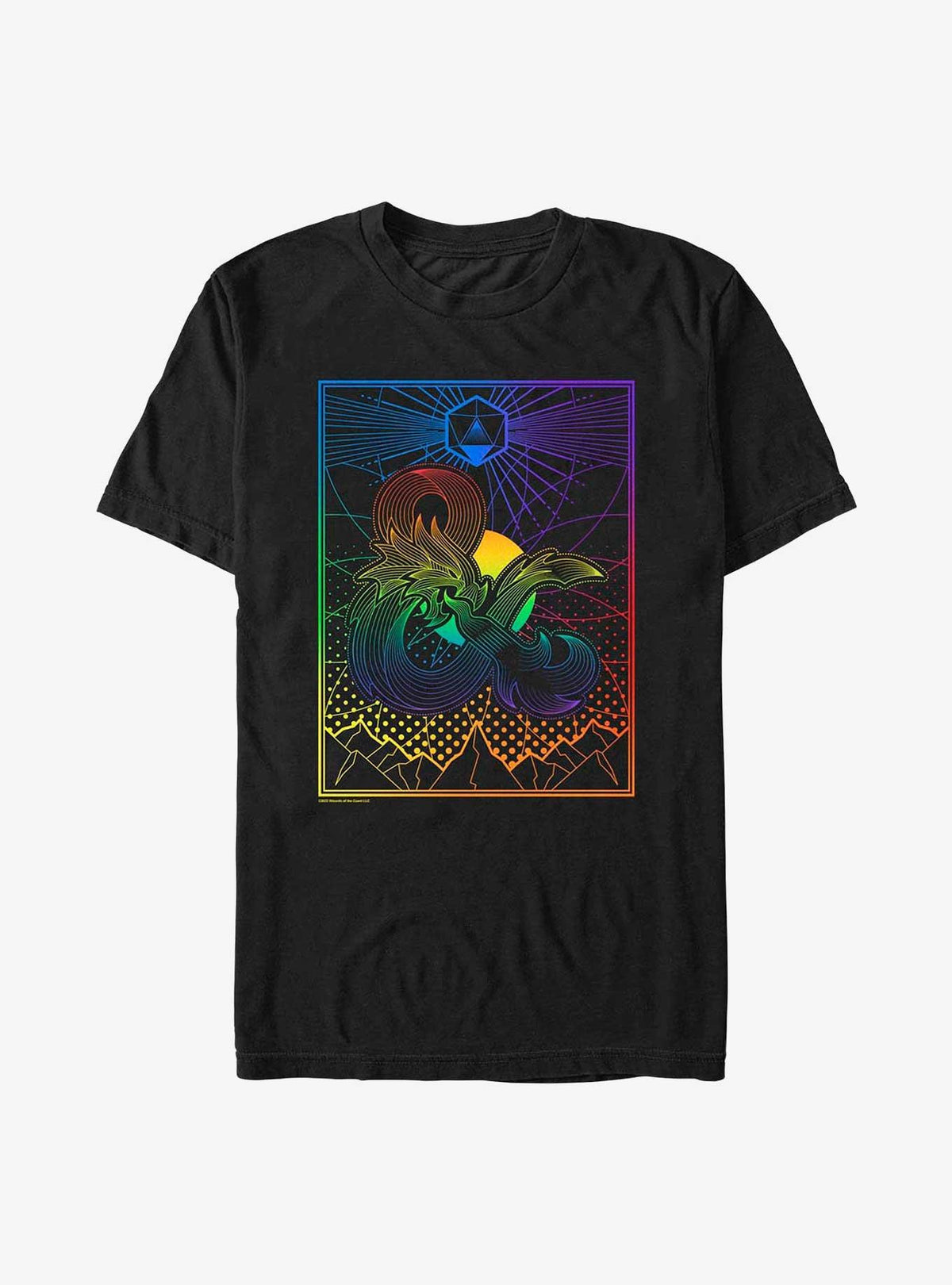 Dungeons Dragons Dice Gradient Landscape Big Tall T-Shirt