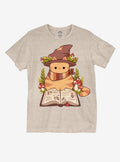 Mushroom Wizard Cat T-Shirt By Rhinlin 3