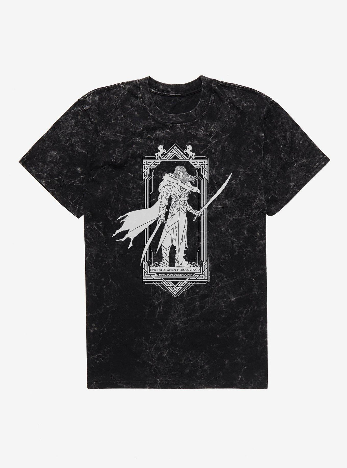 Dungeons Dragons Drizzt Heroes Stand Mineral Wash T-Shirt