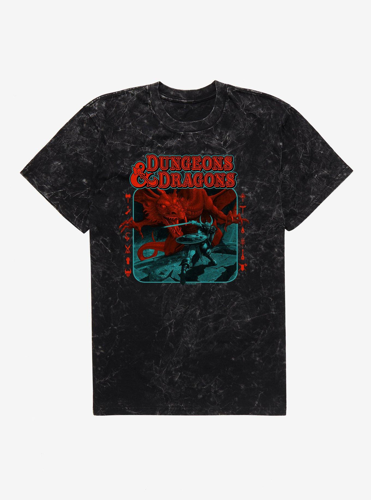 Dungeons Dragons Red Dragon Battle Mineral Wash T-Shirt