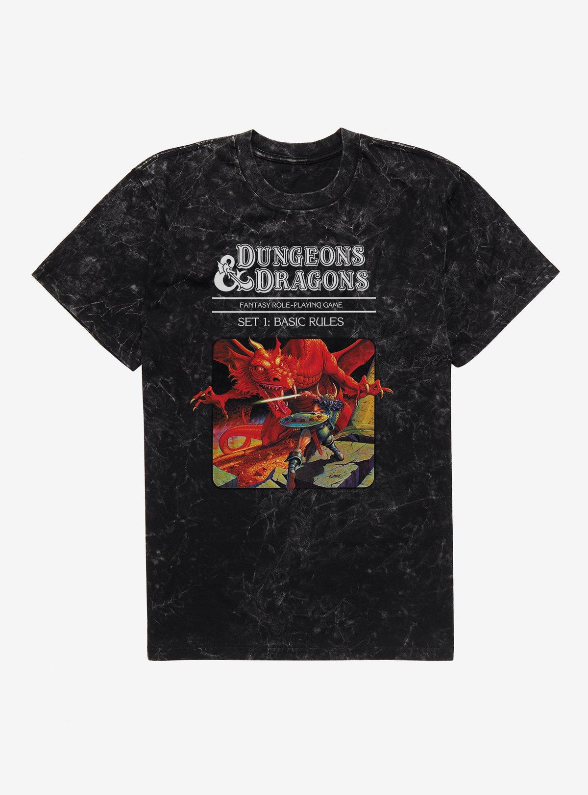 Dungeons Dragons Vintage Basic Rules Mineral Wash T-Shirt
