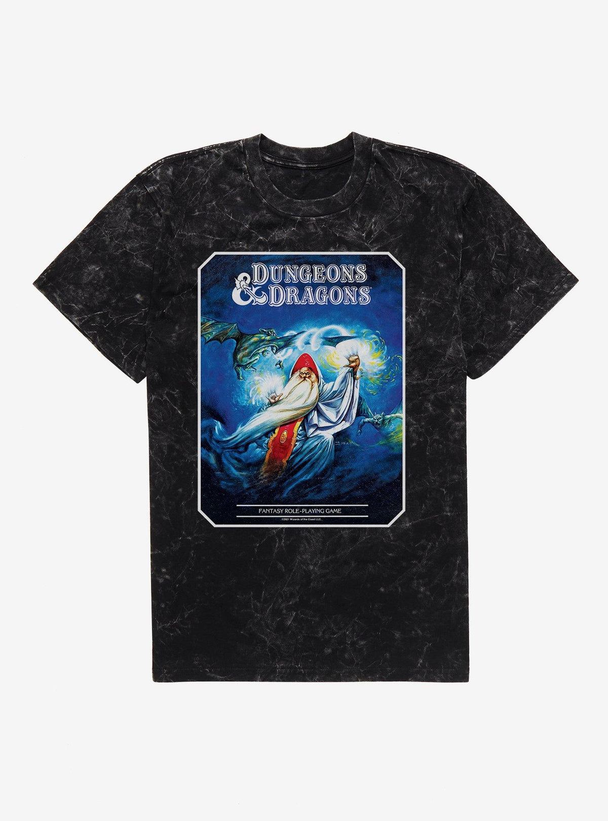 Dungeons Dragons Wizard Vintage Handbook Mineral Wash T-Shirt