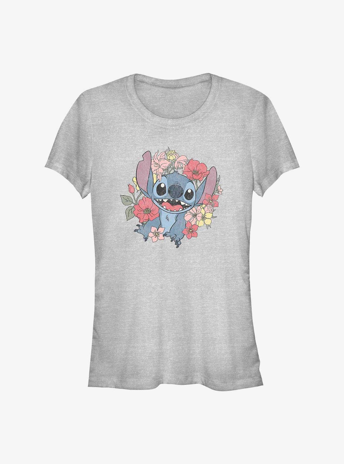 island alien duo Floral cute blue alien Girls T-Shirt