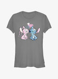 island alien duo Angel Loves cute blue alien Girls T-Shirt