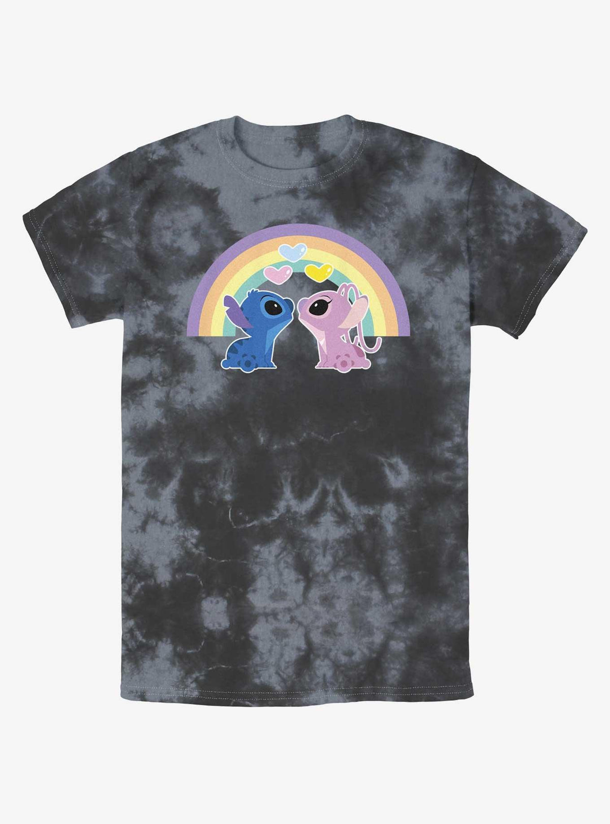 island alien duo Angel cute blue alien Love Under The Rainbow Tie-Dye T-Shirt