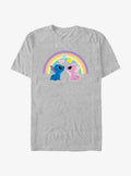 island alien duo Angel cute blue alien Love Under The Rainbow T-Shirt