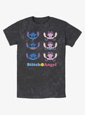 island alien duo Angel cute blue alien Faces Mineral Wash T-Shirt