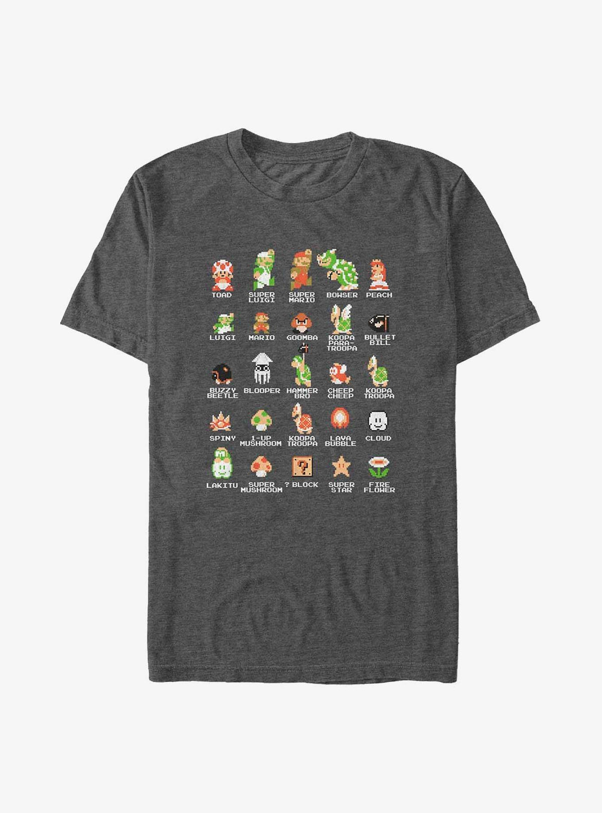 Nintendo retro platform gamer Pixel Cast Big Tall T-Shirt
