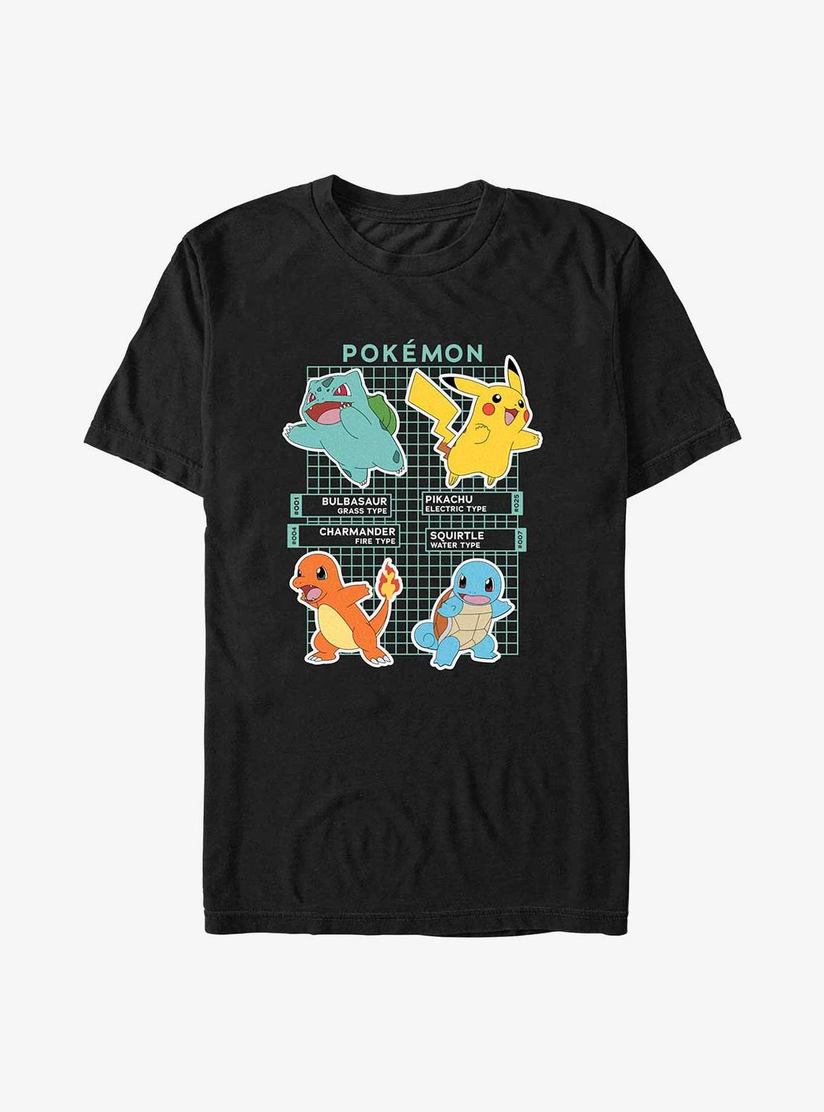 monster gamer Starter Grid Pokedex T-Shirt