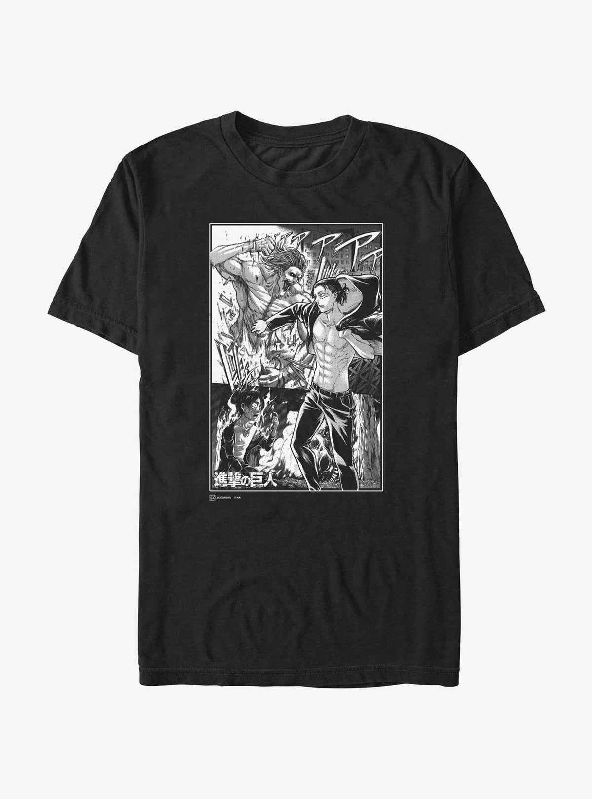 dark fantasy anime Eren Yeager Manga Collage T-Shirt