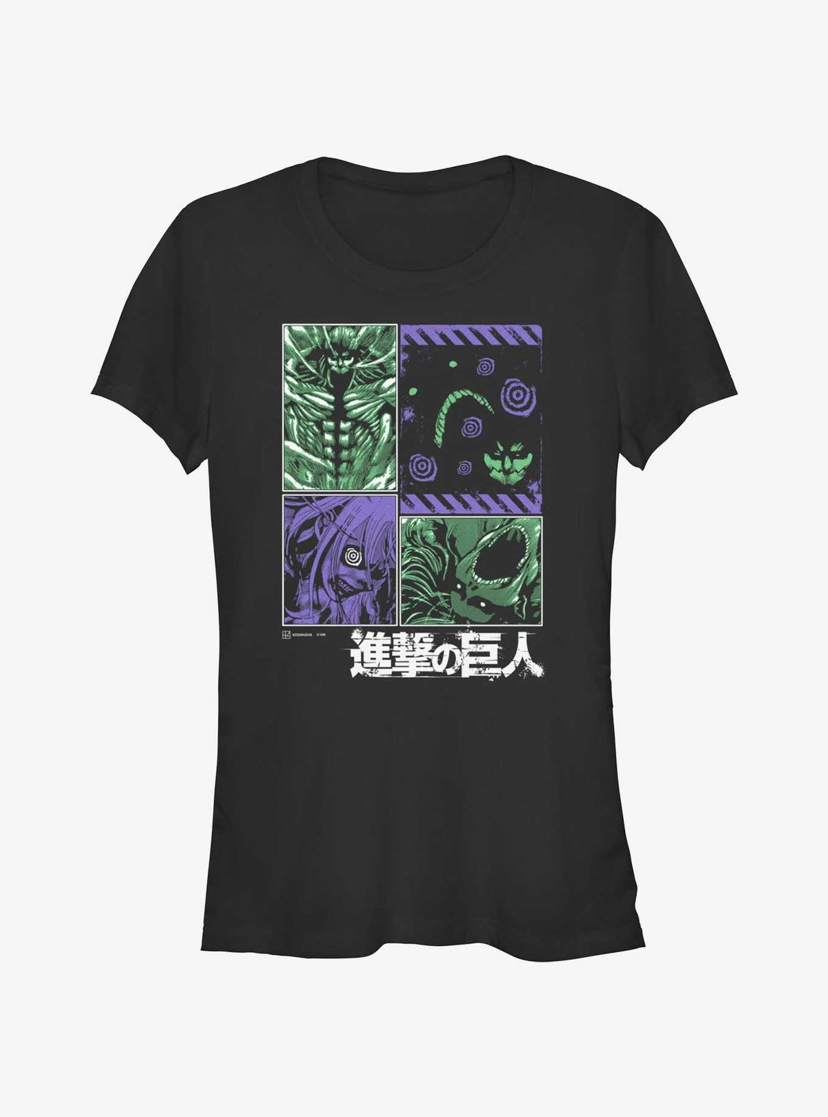 dark fantasy anime Armored Founding and Attack Titans Girls T-Shirt