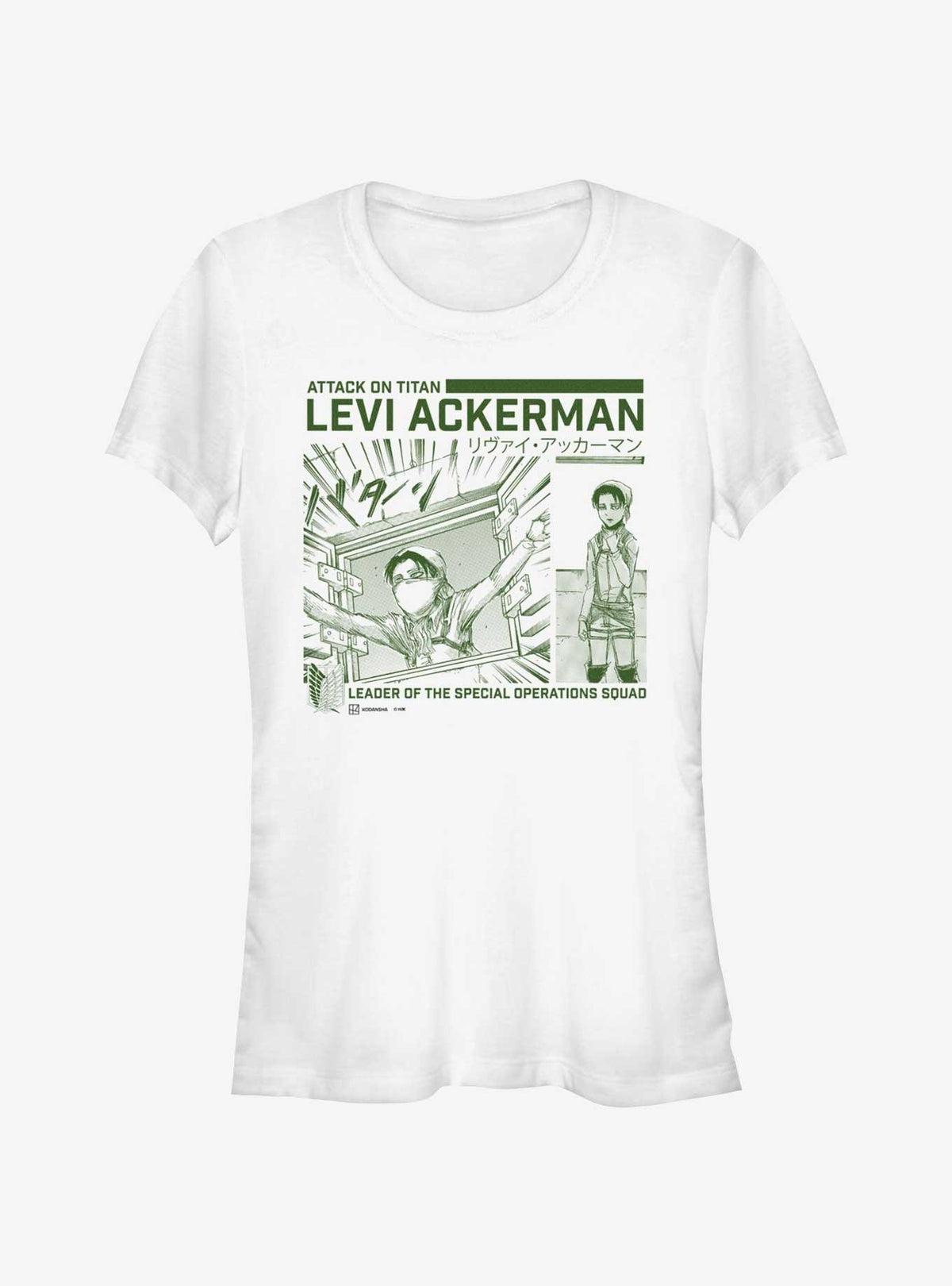 dark fantasy anime Cleaning Levi Girls T-Shirt Hot Topic Web Exclusive