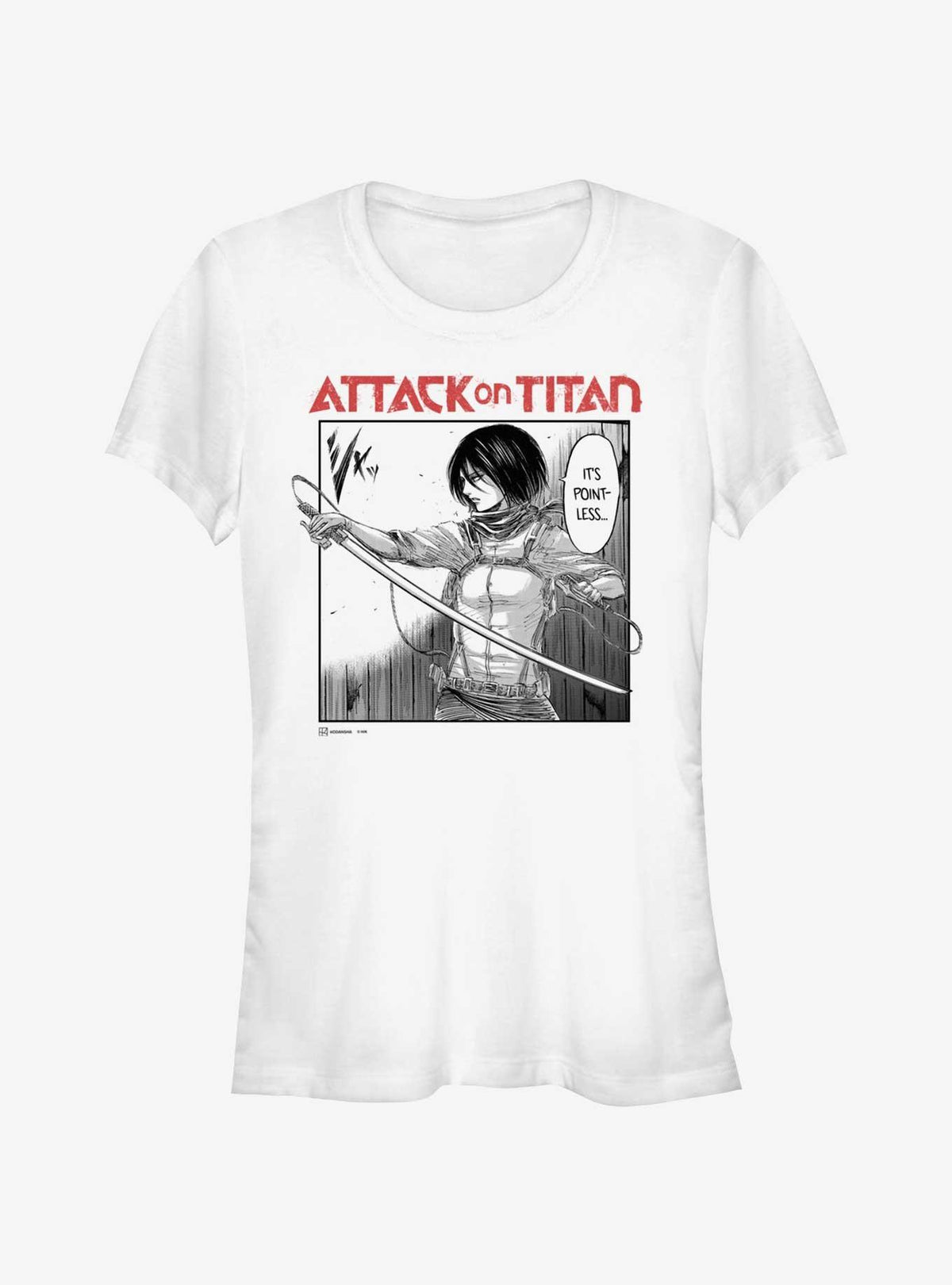 dark fantasy anime Mikasa It's Pointless Manga Girls T-Shirt Hot Topic Web Exclusive