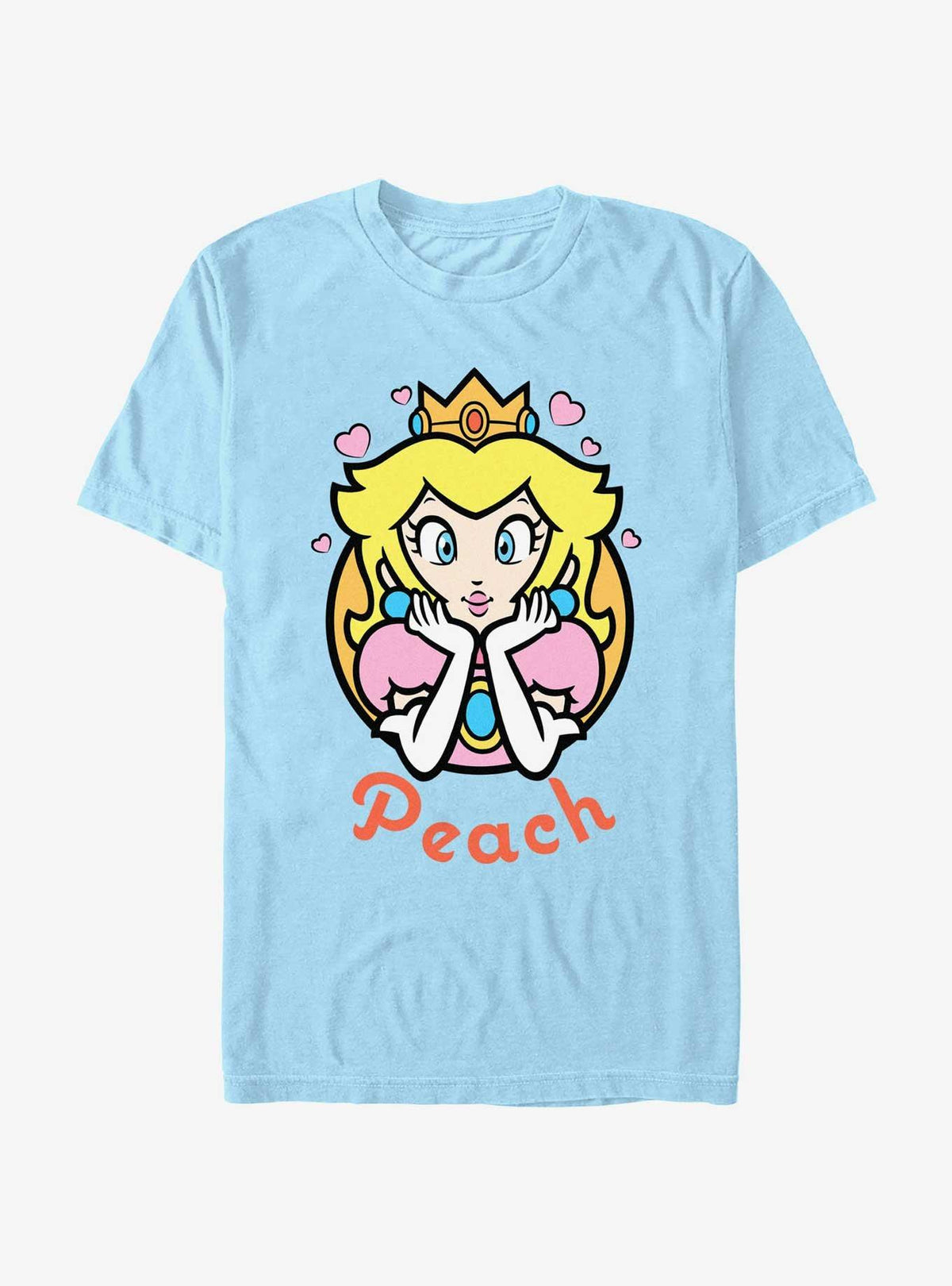 Nintendo retro platform gamer Peach Hearts T-Shirt