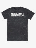 dark fantasy anime Japanese Logo Mineral Wash T-Shirt