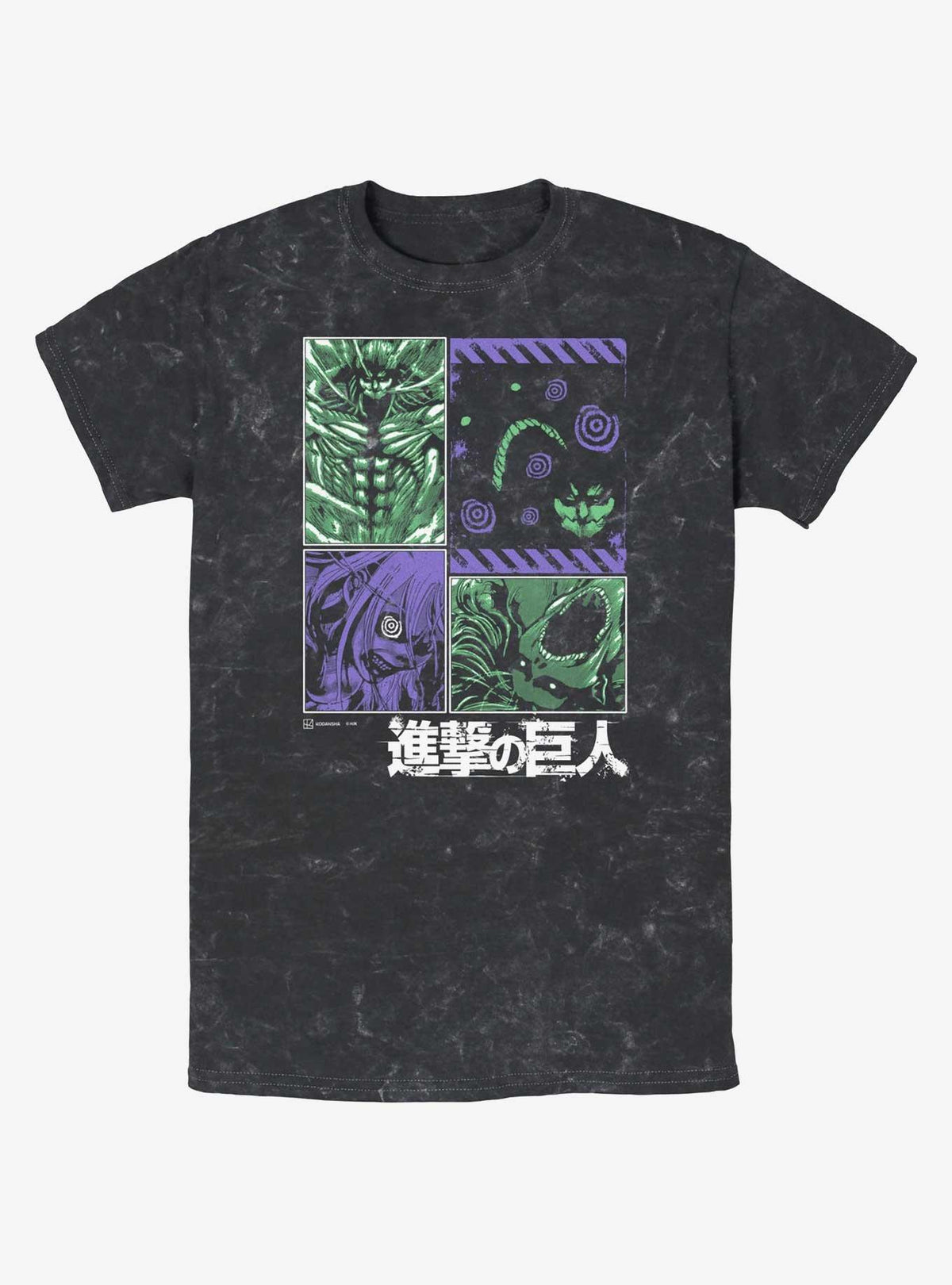 dark fantasy anime Titans Manga Panels Mineral Wash T-Shirt