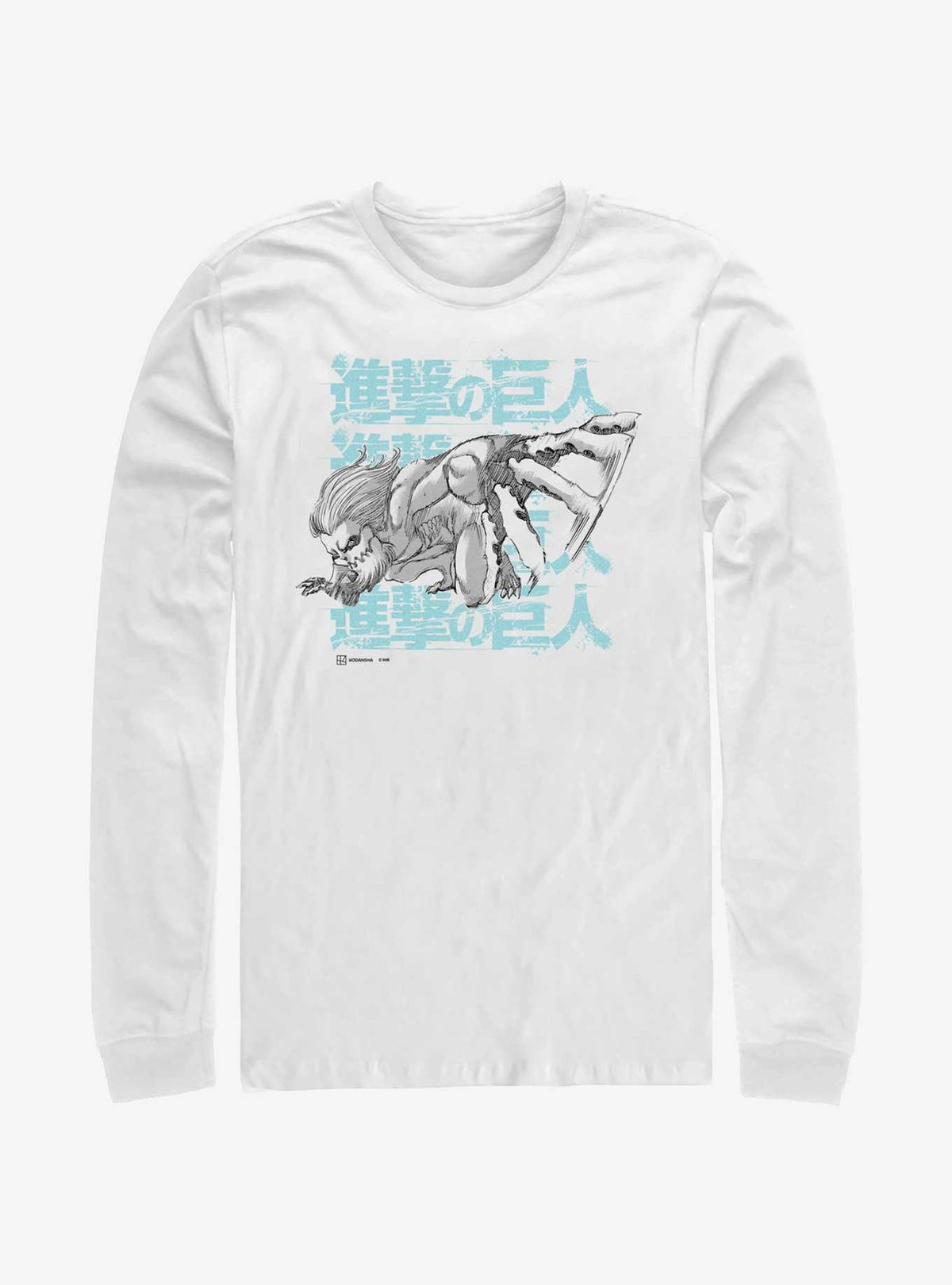 dark fantasy anime Jaw Titan Stack Long-Sleeve T-Shirt