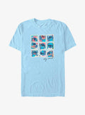 island alien duo Stay Weird cute blue alien Grid T-Shirt