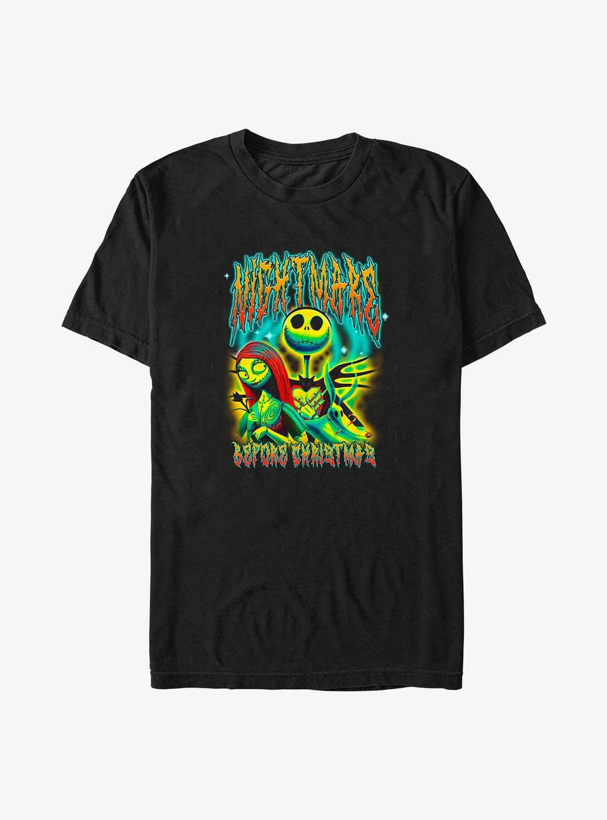 spooky holiday Psychedelic Jack and Sally Big Tall T-Shirt