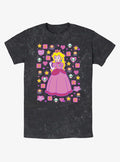 retro platform gamer Princess Peach Mineral Wash T-Shirt