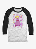 retro platform gamer Princess Peach Raglan T-Shirt