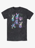 island alien duo Planetary cute blue alien Mineral Wash T-Shirt