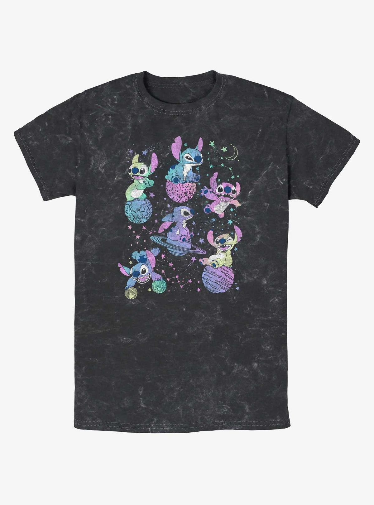island alien duo Planetary cute blue alien Mineral Wash T-Shirt