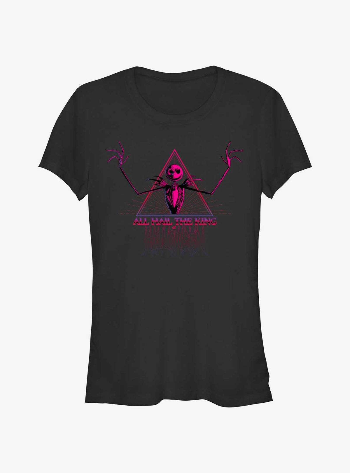 spooky holiday King Of Halloween Jack Skellington Girls T-Shirt