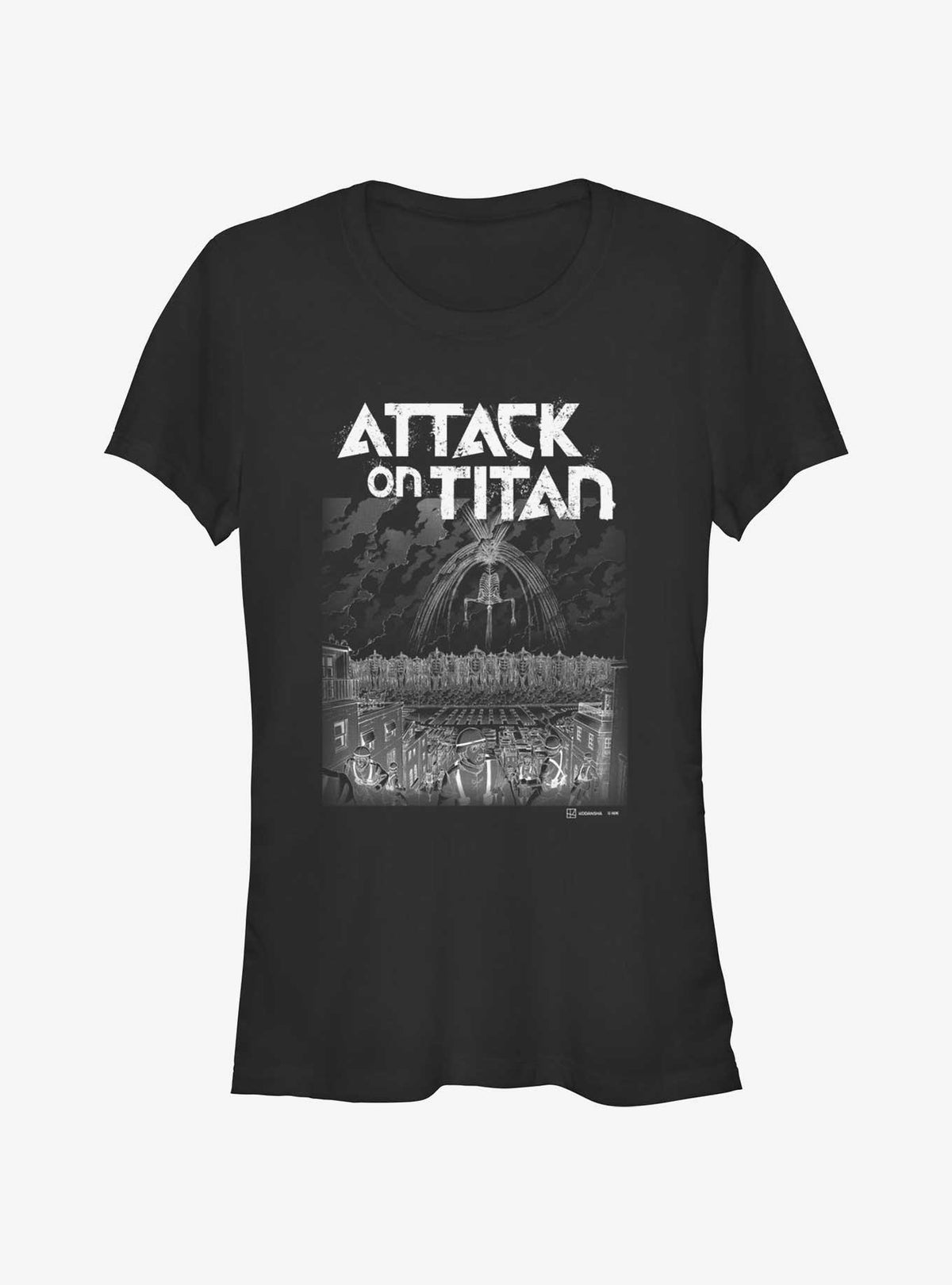dark fantasy anime The Rumbling Negative Girls T-Shirt