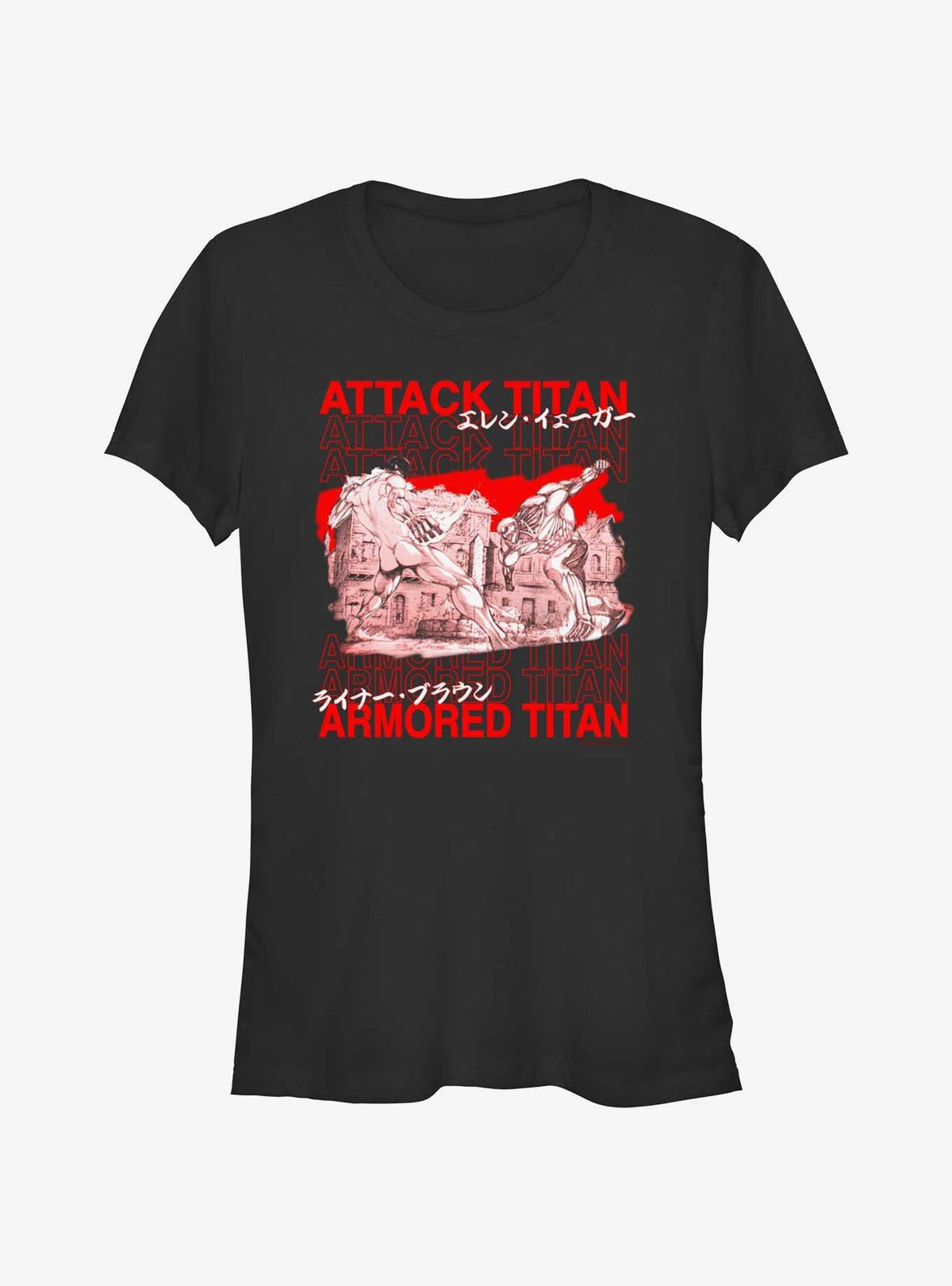 dark fantasy anime Attack Vs Armored Girls T-Shirt