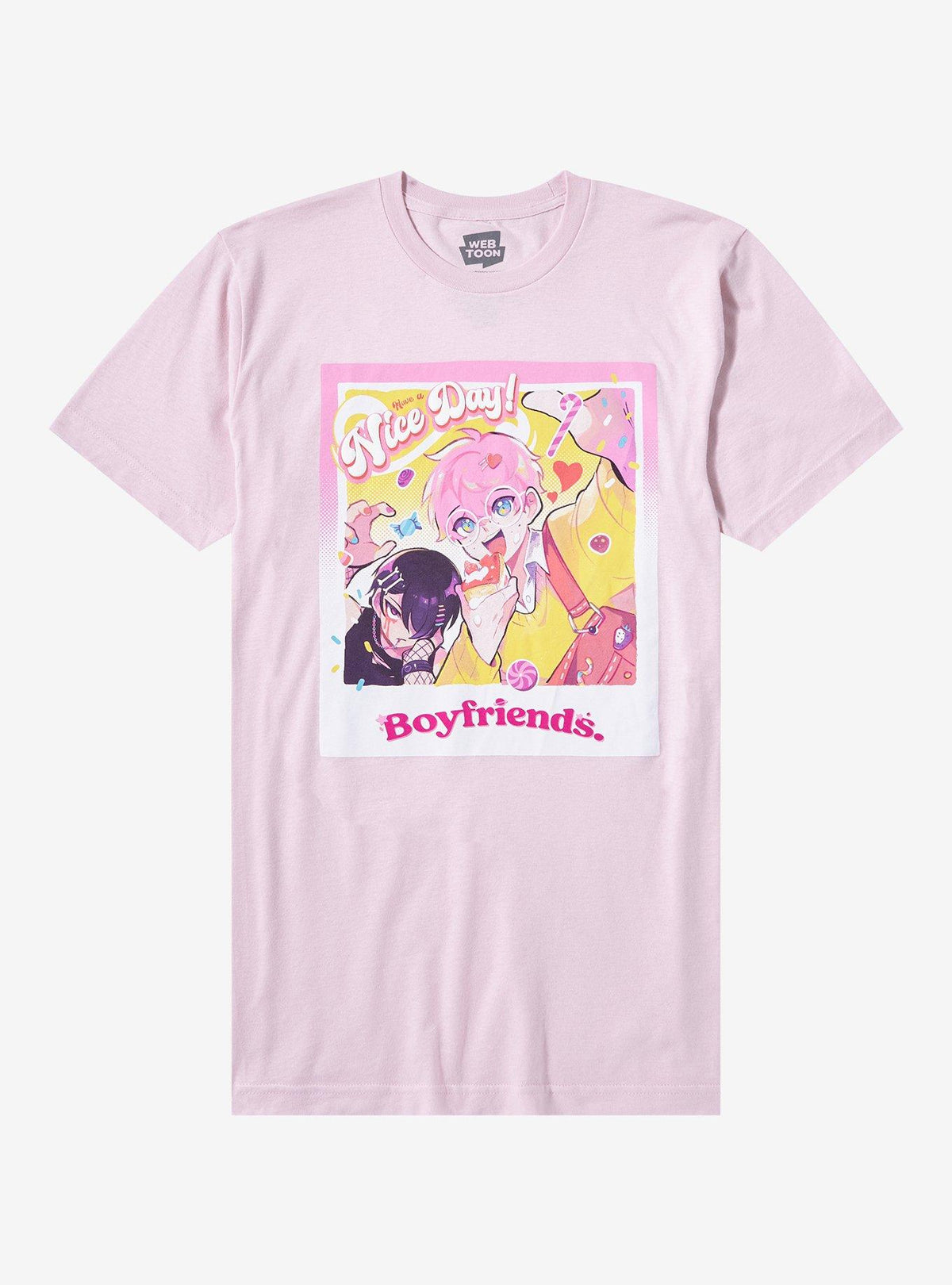 Boyfriends Nerd And Goth Picture Puff Print T-Shirt 2