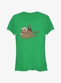 space adventure The Mandalorian Bantha Christmas Girls T-Shirt