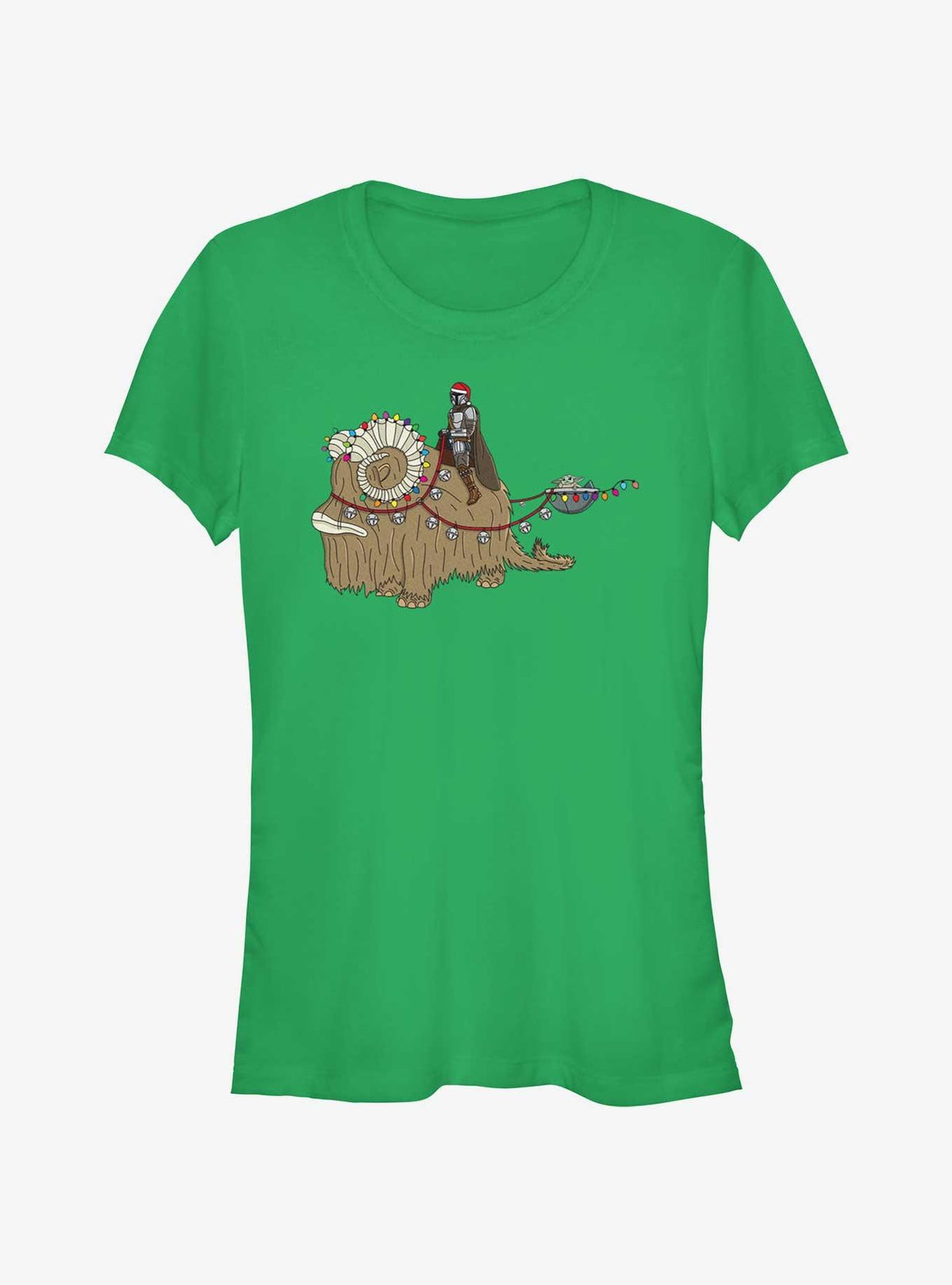 space adventure The Mandalorian Bantha Christmas Girls T-Shirt