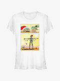 space adventure The Mandalorian Grogu Christmas Comic Girls T-Shirt