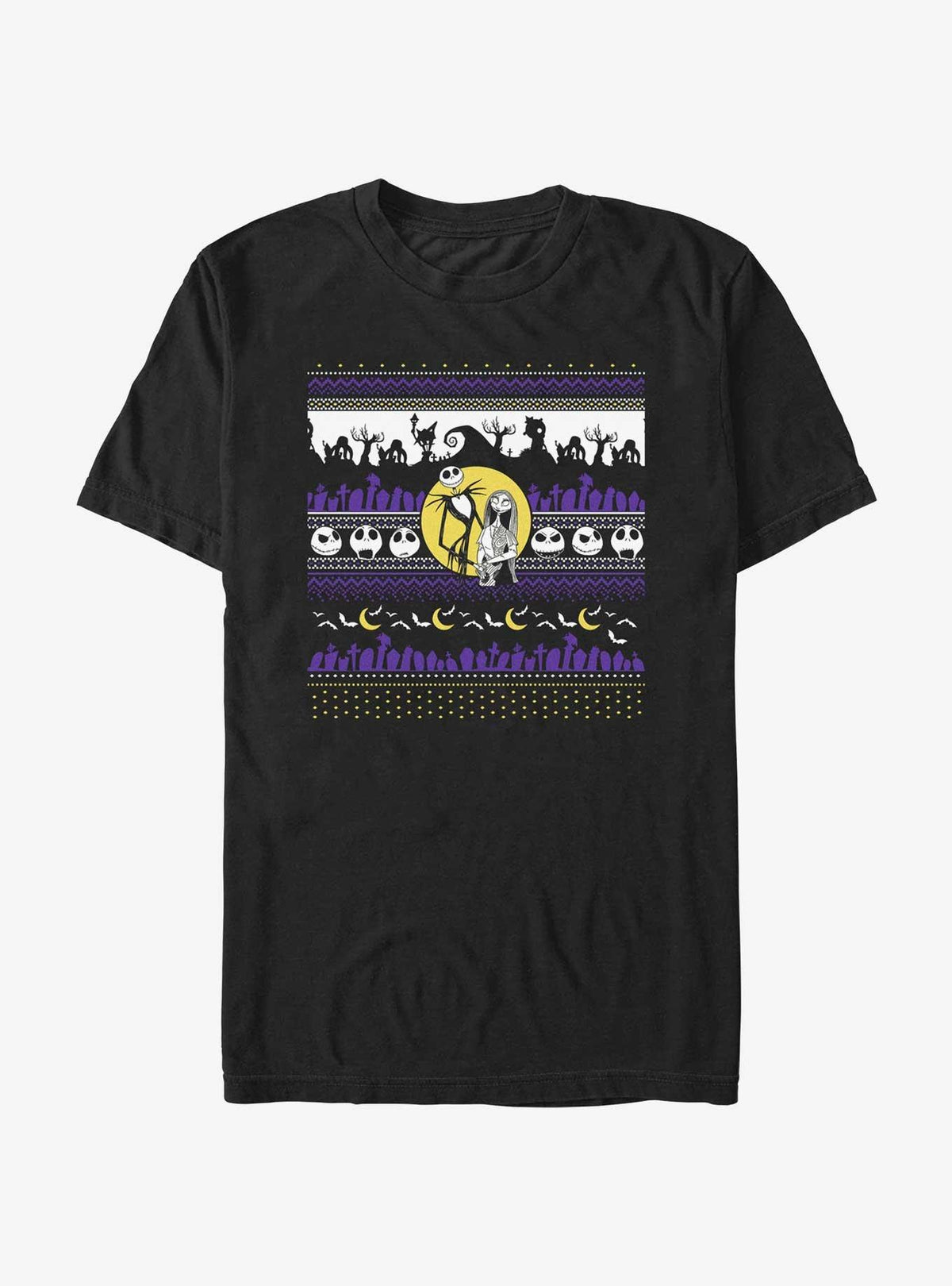 spooky holiday Jack And Sally Ugly Holiday T-Shirt
