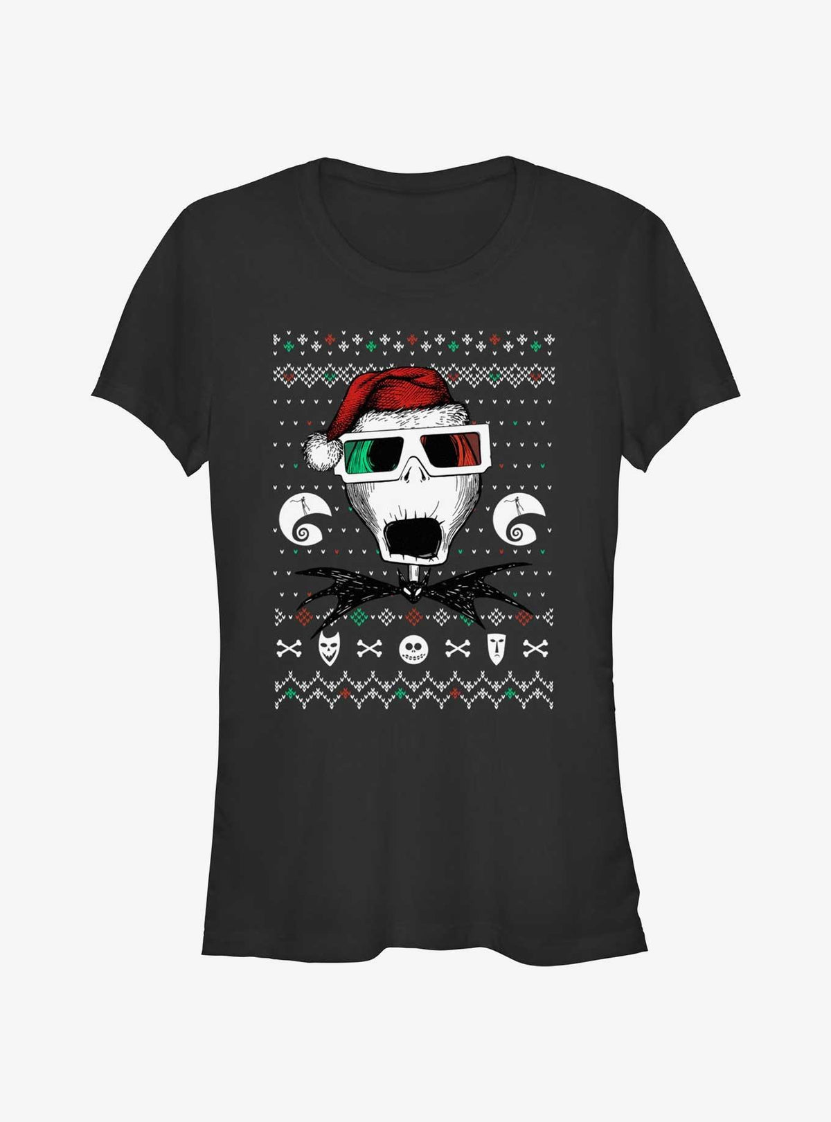 spooky holiday Ugly Holiday Jack Holiday Vision Girls T-Shirt