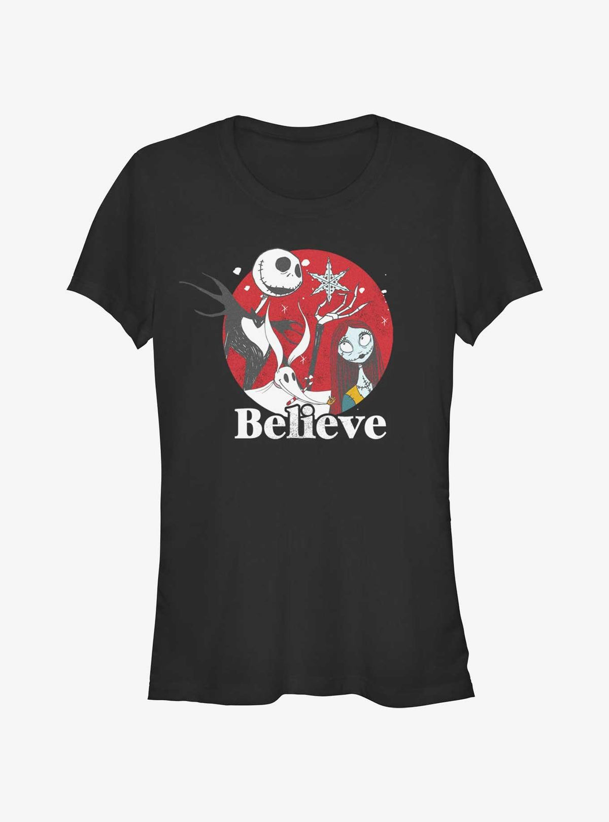 spooky holiday Jack And Sally Believe Girls T-Shirt