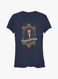 spooky holiday Frightfully Merry Jack Girls T-Shirt